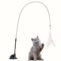 PURRNIMBLE Bell & Feather Wand — Suction-Cup Teaser for Playtime That Never Gets Old