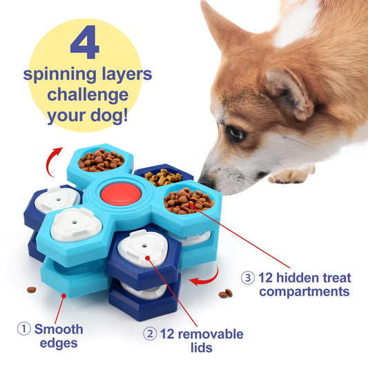 PURRNIMBLE Rotating Treat Puzzle — Spin, Sniff & Solve Boredom for Good