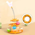 PURRNIMBLE Feather Wand Turntable — Self-Play Magic for the Curious Indoor Cat
