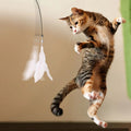 PURRNIMBLE Bell & Feather Wand — Suction-Cup Teaser for Playtime That Never Gets Old