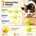 PURRNIMBLE Smart Rolling Ball — Obstacle-Dodging, Speed-Adjustable Cat Chaos
