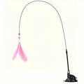 PURRNIMBLE Bell & Feather Wand — Suction-Cup Teaser for Playtime That Never Gets Old