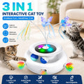 PURRNIMBLE 3-in-1 Electric Turntable — Butterfly, Feather & Ball in One Obsession